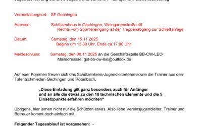 Ausschreibung Jugend-Förder-Lehrgang im November